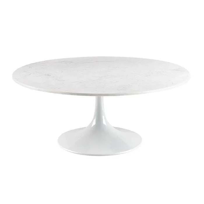 Table basse en marbre Kyros : blanc