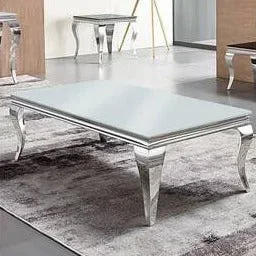 Table basse Nansouty Argent blanc
