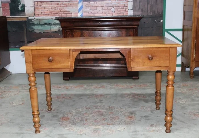 Table-Bureau Louis-Philippe en merisier XIXe