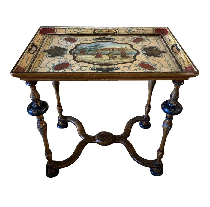 Table cabaret en Arte Povera début XVIIIe siècle, Italie