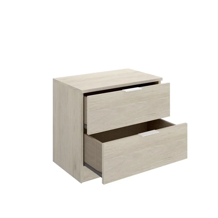 Table de nuit Lago Deux boîtes de chêne naturel fanmuebles