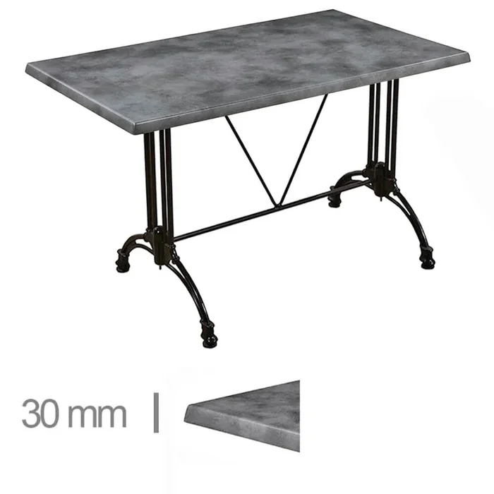 Table De Terrasse De Café, Restaurant Et Horeca – Werzalit Béton – 70×120 Cm