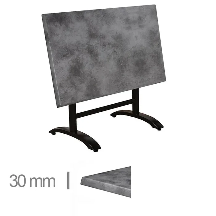 Table Pliable Pour Terrasse, Café, Restaurant Et Horeca – Werzalit Béton – 70×120 Cm