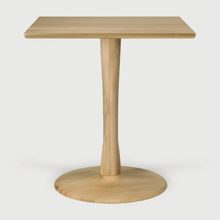 Table Torsion carrée en chêne – vernis 70 x 70 Ethnicraft