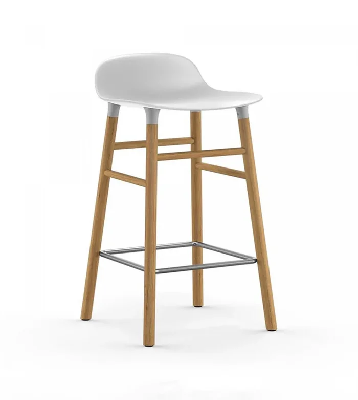 Tabouret de bar Form h65cm Pieds Bois