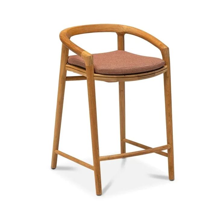 Tabouret de bar solide – teck 61cm