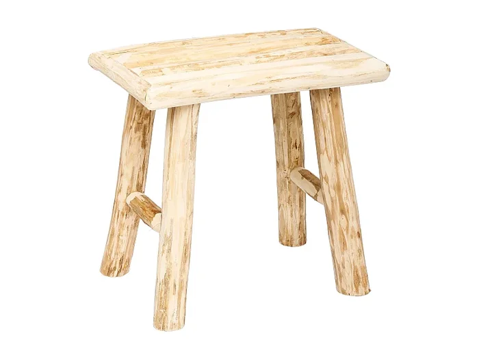 Tabouret en bois Woody – H. 32 cm – Naturel