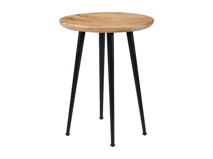 Tabouret rond Modasa en acacia