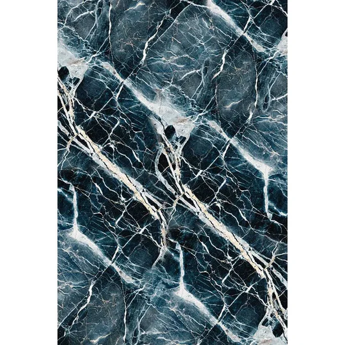 Tapis rectangulaire SOCA MARBRE BLEU – 139×198 cm – Vinyle – Pôdevache