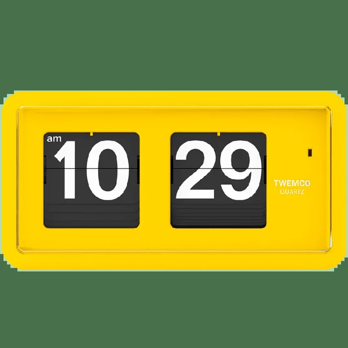 TWEMCO FLIP CLOCK YELLOW QT-30
