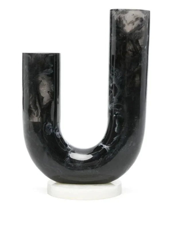 vase Como Double Tube – Noir