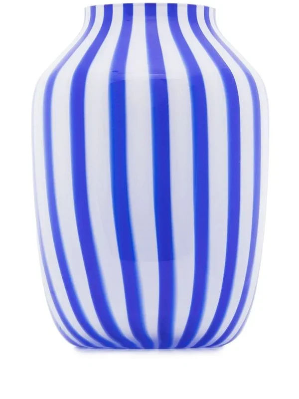 vase Juice à rayures – Bleu