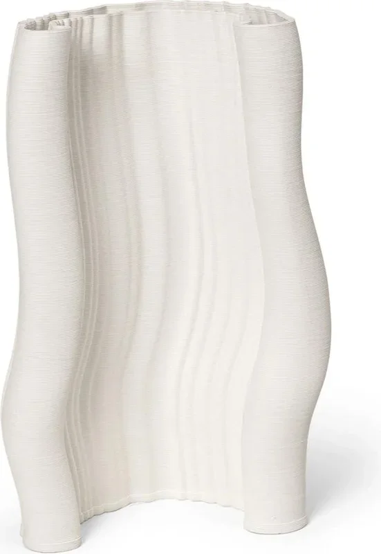 Vase Moire Ferm Living Blanc