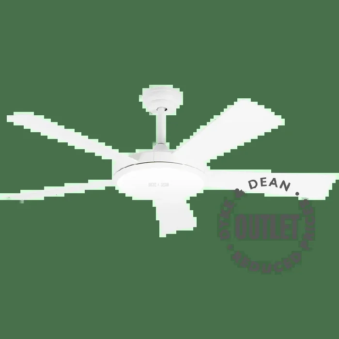 VENTILATEUR DE PLAFOND À DEL BLANC À 5 PALES À DISTANCE