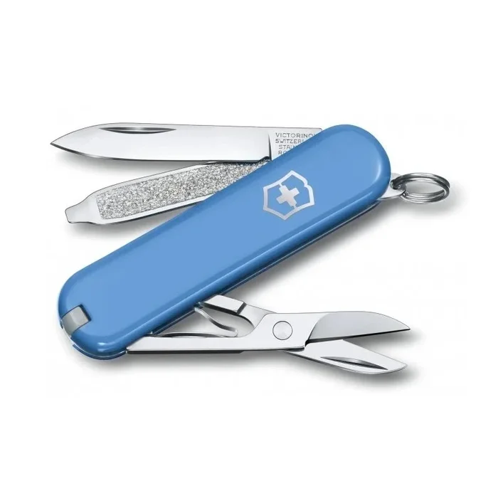 Victorinox – Couteau de poche multifonction CLASSIC SD 5,8 cm/7 fonctions bleu clair