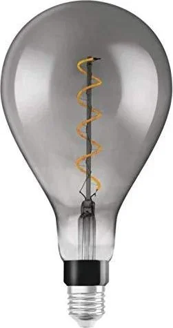 Vintage Edition 1906 Ampoule LED à Filament Spirale | Culot E27 | Forme Oval 160mm Smoke | Blanc Chaud 1800K | 5W (équivalent 12W)