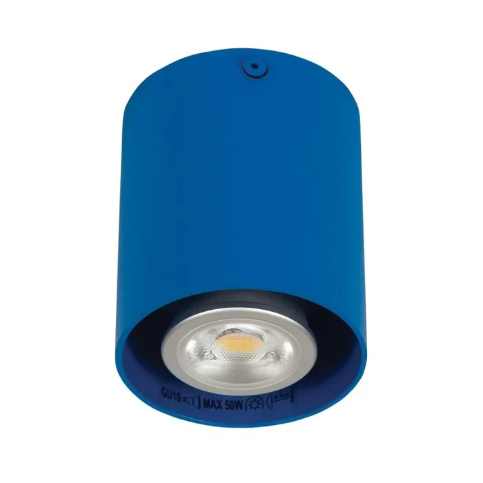 VK Lighting Simio – Spot en saillie – Ø 8 x 9,5 cm – bleu