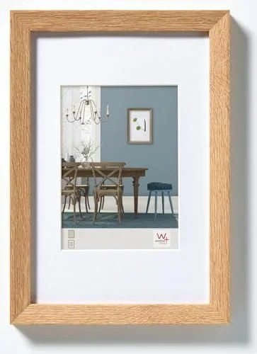 Walther Cadre Photo Design chêne Clair 10 x 15 cm avec Passe-Partout, Cadre en Bois Fiorito EF015E Bois Clair