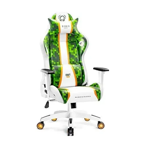X-One 2.0 Chaise De Gaming Gamer Fauteuil Siege De Bureau Accoudoirs Réglables Design Ergonomique Cou/Coussin Lombaire Craft Normal (L)