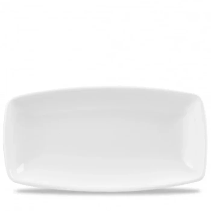 X plaque allongée blanche carrée 35cmx18,5 cm