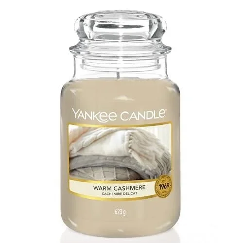 Yankee Candle bougie parfumée Cachemire délicat | Format jarre | Bougie longue durée jusquà 150 heures de combustion | Cadeaux pour femmes