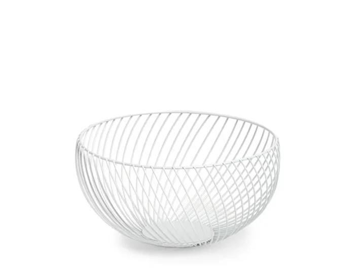 ZELLER corbeille à fruits métal blanc ø24×19,5cm