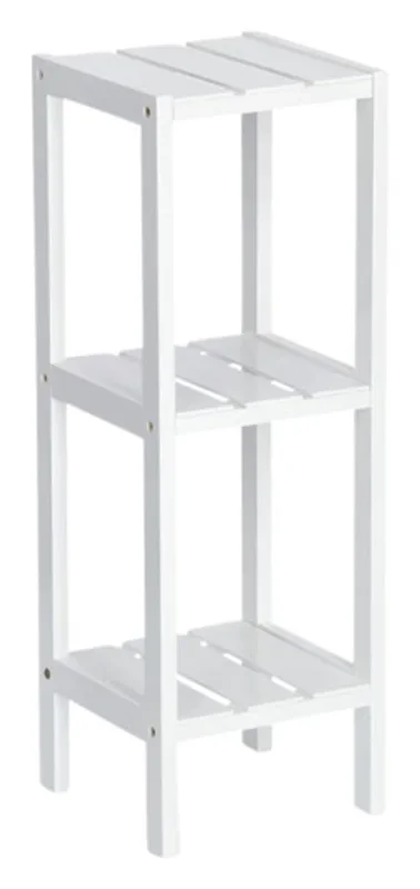 ZELLER étagère sur pied avec 3 étagères blanc 22x22x65 cm