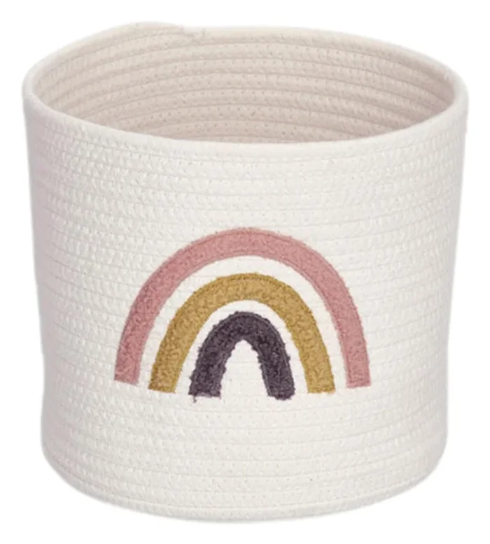 ZELLER panier de rangement Rainbow blanc ø 25×22 cm